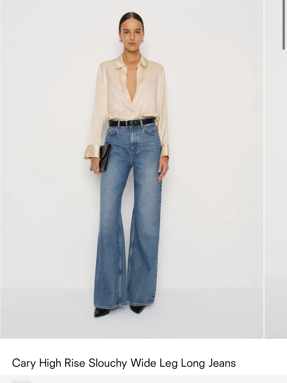 Cary High-Rise Wide Leg Jeans - Blue - SHORT (29 in inseam)